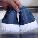 Large Size The Trend Of Women Shoes Wild Sports Leisure Flying Running Shoes, Shoe Size:41(Blue)