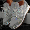 Autumn and Winter Sponge Sequins Breathable Platform Sports Shoes, Size:43(Pink)