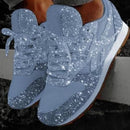 Autumn and Winter Sponge Sequins Breathable Platform Sports Shoes, Size:43(Pink)