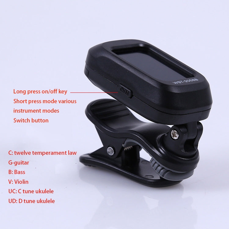 Little Angel WST-2058B Guitar Capo Electronic Tuner, Size:5Ã—3.7Ã—2.7cm(Black)