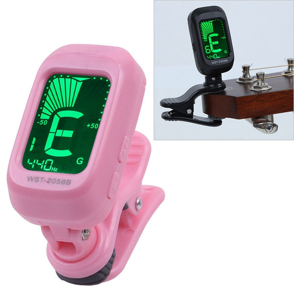 Little Angel WST-2058B Guitar Capo Electronic Tuner, Size:5Ã—3.7Ã—2.7cm(Pink)