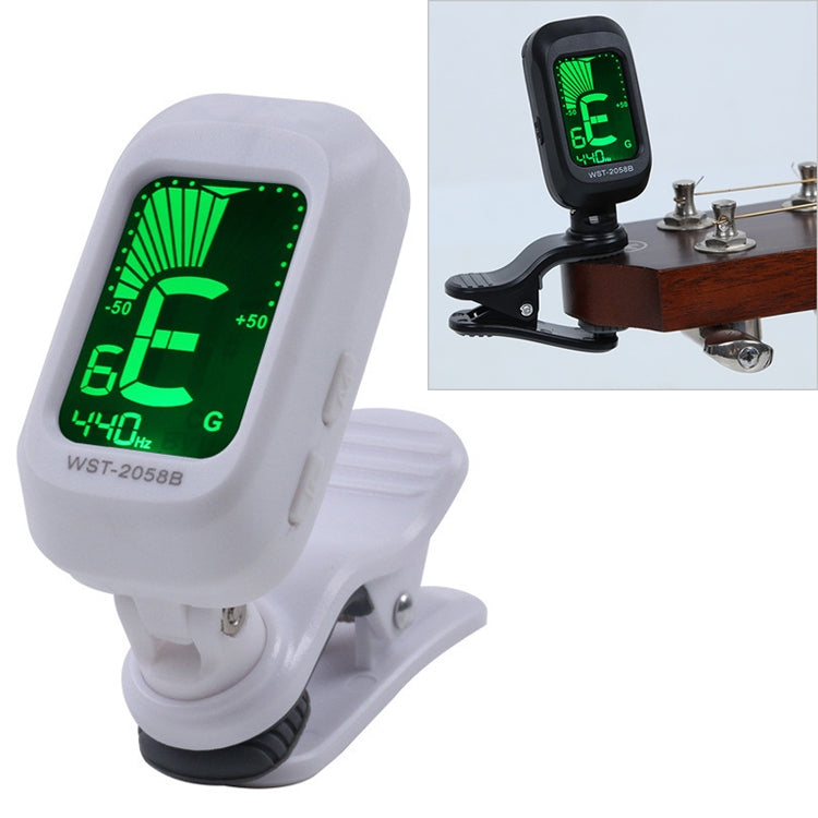 Little Angel WST-2058B Guitar Capo Electronic Tuner, Size:5Ã—3.7Ã—2.7cm(White)