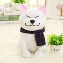 Couple Scarf Shiba Inu Dog Plush Toy, Color: Brown, Size:45cm