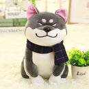 Couple Scarf Shiba Inu Dog Plush Toy, Color: Brown, Size:45cm