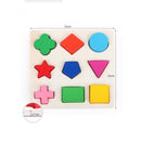 Children Educational Toys Early Education Geometric Shapes Wooden Toys(Color)