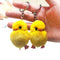 2 PCS Duckling Pendant Water Mink Chick Keychain Real Hair Pendant Bag Accessories Small Jewelry(Mink Hair)