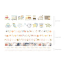 8 Roll / Box Paper Tape Basic Handbook Material Set Small Fresh Girl DIY Decorative Tape Antique Hand Account Sticker(Life)