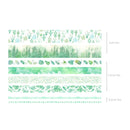 8 Roll / Box Paper Tape Basic Handbook Material Set Small Fresh Girl DIY Decorative Tape Antique Hand Account Sticker( Green)
