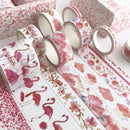8 Roll / Box Paper Tape Basic Handbook Material Set Small Fresh Girl DIY Decorative Tape Antique Hand Account Sticker(Dream Love)