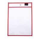 6 Pcs ?Erasable Hanging PVCA4 Transparent Sewing Red Document Dry Erase Bag, Size:21Ã—30cm(Red)