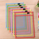 6 Pcs ?Erasable Hanging PVCA4 Transparent Sewing Red Document Dry Erase Bag, Size:21Ã—30cm(Red)
