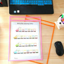 6 Pcs ?Erasable Hanging PVCA4 Transparent Sewing Red Document Dry Erase Bag, Size:21Ã—30cm(Red)