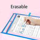 6 Pcs ?Erasable Hanging PVCA4 Transparent Sewing Red Document Dry Erase Bag, Size:21Ã—30cm(Red)