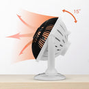 Small Sun Mini Home Office Heater 6 inch Electric Heater National Standard Plug, Specification:with 3m Extension Cable(Black)
