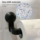 Toilet Paper Holder Suction Cup Wall Mount Removable Rack(Black)