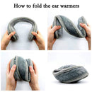 Winter Men and Women Riding Ear Covering Rabbit Fur Plush Knitted Warm Earmuffs Ear Protection Hat(Beige)