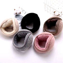 Winter Men and Women Riding Ear Covering Rabbit Fur Plush Knitted Warm Earmuffs Ear Protection Hat(Beige)
