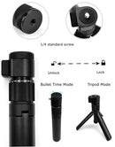 Bullet Time Rotary Handle Panoramic Camera Selfie Extension Rod Tripod Integrated for GoPro HERO10 Black / HERO9 Black / HERO8 Black /7 /6 /5 /5 Session /4 Session /4 /3+ /3 /2 /1, Xiaoyi and Other Action Cameras(Black)