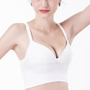 Wireless Sporty Shockproof Running Push Up Sports Bra, Size:L(White)