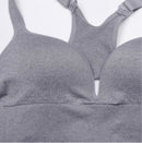 Wireless Sporty Shockproof Running Push Up Sports Bra, Size:XL(Complexion)