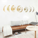 Inkjet Wall Stickers Moon Wallpaper Space Moon Wall Stickers Simple Crescent(Silver)