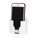 Wall Mobile Phone Holder Stand Socket Charger Storage Box(White)