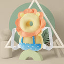 Infant Baby Learning to Walk Sitting Fall Protection Head Cotton Core Pillow Protector Safety Care, Size:Conventional(Little Lion Mesh)