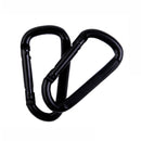10 PCS D-shaped Aluminum Carabiner Outdoor Hanging Buckle Water Bottle Buckle(Black)