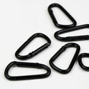 10 PCS D-shaped Aluminum Carabiner Outdoor Hanging Buckle Water Bottle Buckle(Black)