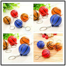 5 PCS Plastic Mini Basketball Keychain Men Car Key Ring Sports Souvenir Holiday Gift Random Color Delivery(As Show)