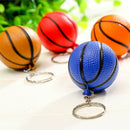 5 PCS Plastic Mini Basketball Keychain Men Car Key Ring Sports Souvenir Holiday Gift Random Color Delivery(As Show)