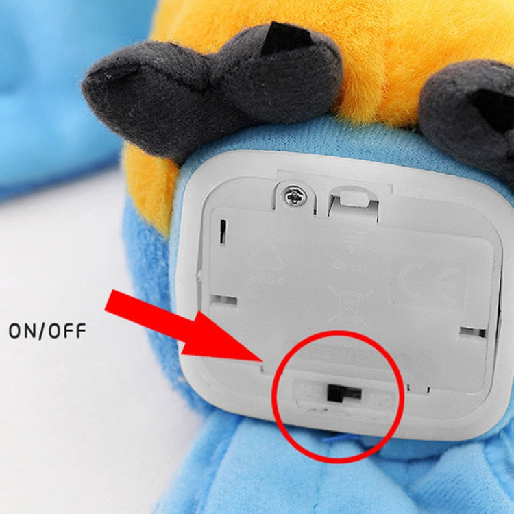 Plush Toy Parrots Recording Talking Parrots Will Twist the Fan Wings Children Toys, Size:Height 18cm(Green)