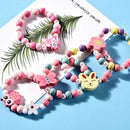 2 PCS/Set Lovely Cartoon Wood Jewelry Beads Necklace Baby Kids Princess Animals Necklace(Fox)
