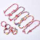 2 PCS/Set Lovely Cartoon Wood Jewelry Beads Necklace Baby Kids Princess Animals Necklace(Fox)