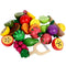 YLB-12 PCS Fruit Basket Children Wooden Magnetic Cut fruit and Vegetables Baby Cut Music Play House Kitchen Toys