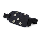 1 Pair Lace-up 5 Teeth Silicone Ice Claw Outdoor Non-slip Shoes Covers for Ice Snow Ground(Black)