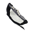 1 Pair Lace-up 5 Teeth Silicone Ice Claw Outdoor Non-slip Shoes Covers for Ice Snow Ground(Black)