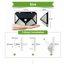 2 PCS 100 LEDs Outdoor Patio Solar Induction Wall Light Adjustable Balcony Garden Lighting Small Street Light