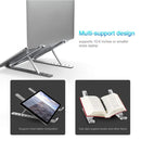 Aluminum Alloy Couch Notebook Mount Sofa Foldable Laptop Stand(Silver)
