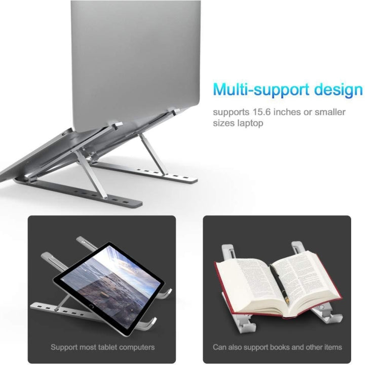 Aluminum Alloy Couch Notebook Mount Sofa Foldable Laptop Stand(Silver)