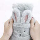 Plush Warm Water Bag Cartoon Rabbit Flushing Hot Water Bottle(Pink)