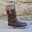 Winter Boots Women Boots Round Toe Platform Warm Females Boots Shoes, Size:39(Brown)