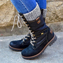 Winter Boots Women Boots Round Toe Platform Warm Females Boots Shoes, Size:39(Brown)