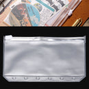 3 PCS Bill Bag Business Card Pull-edge Loose-leaf Pocket Insert PVC Zipper Storage Bag A5 L