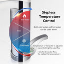 Intelligent Instant Digital Hot Water Faucet Hot and Cold Water Heater, EU Plug(Silver Grey)