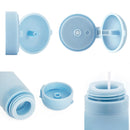 Travel Silicone Dispensing Bottle Travel Cosmetic Lotion Shampoo Bath Dew Cream Skin Care Product Small Bottle(Blue Sky)