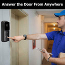 Intelligent WiFi 2.4G Doorbell Visual Remote Home Monitoring Doorbell Video Voice Intercom(Black)