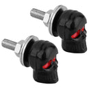 2 PCS Motorcycle Electric Vehicle Universal Personality Modified License Plate Frame Skull Screw(Silver)