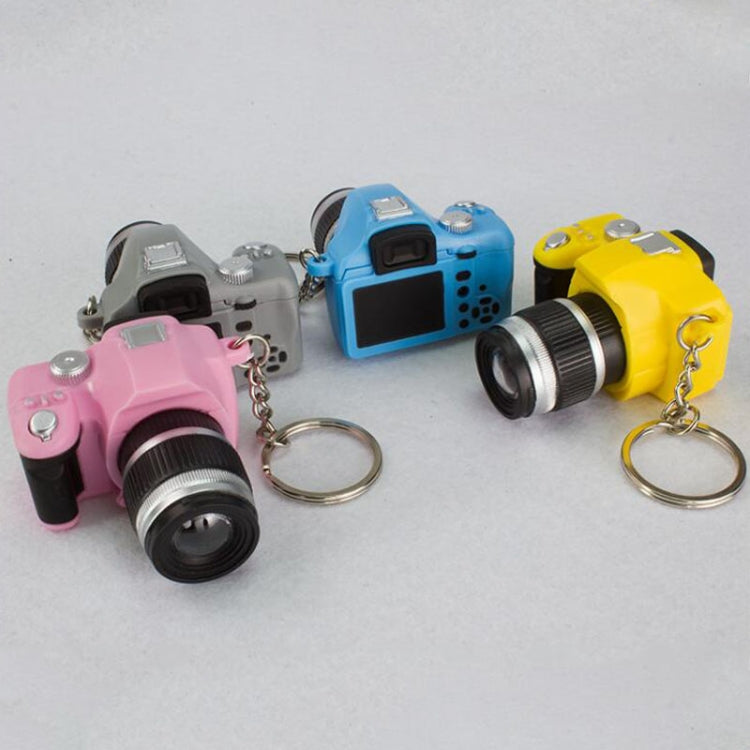 Children Mini SLR Camera Model Style Key Chain Small Pendant with Sound & LED Light(Gray)