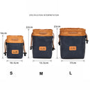 S.C.COTTON Camera Lens Protection Bag Liner Bag Waterproof Camera Storage Bag, Size: L(Khaki)